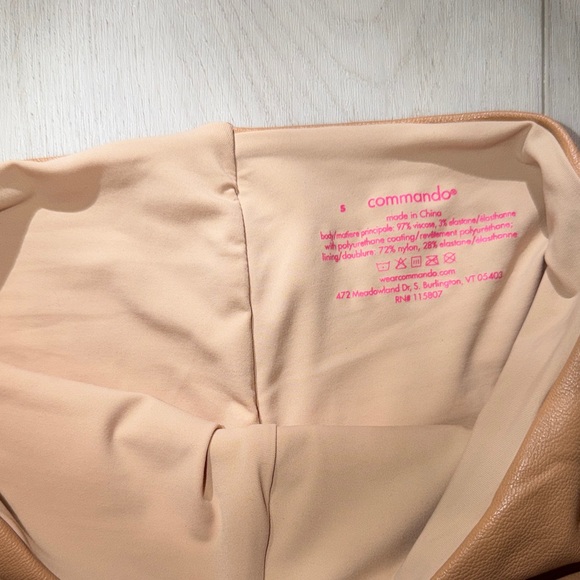 Commando Tan Faux Leather Leggings - Picture 4 of 4